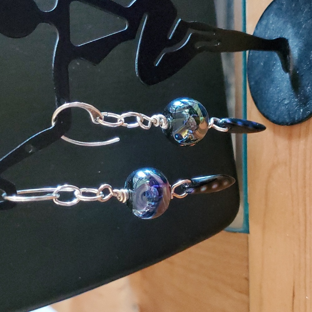 Sapphireskies Designs Sterling Silver and Lampwork Bead Earrings